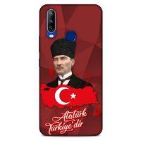 General Mobile GM 10 Kılıf Atatürk (43) Thin Fit Kılıf Kırmızı Mozaik