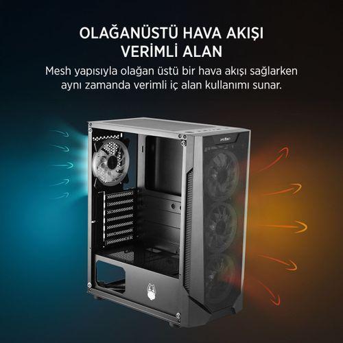 JAMES DONKEY HELIX H800 4XRBW ATX 550W GAMING KASA