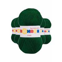 5 Adet Kristal El Örgü Lif İpi Koyu Yeşil 98596