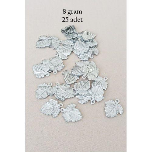 Oya Abiye Bileklik Kolye Pleksi Metalik Plastik Pul Gümüş Renk 8 gram 25 adet - BNC522