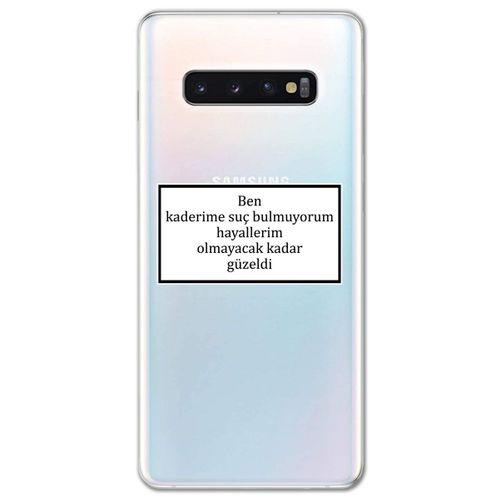 Galaxy S10 Kılıf HD Yazı Baskılı Silikon Arka Kapak - Yazı 5