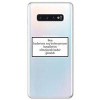 Galaxy S10 Kılıf HD Yazı Baskılı Silikon Arka Kapak - Yazı 5