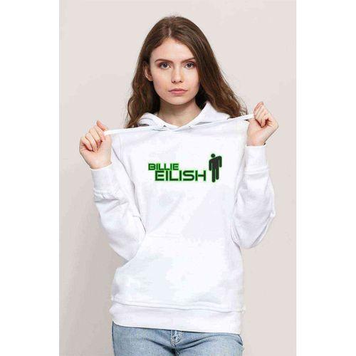 Pubg Fuck Baskılı Beyaz Kadın Kapşonlu Sweatshirt