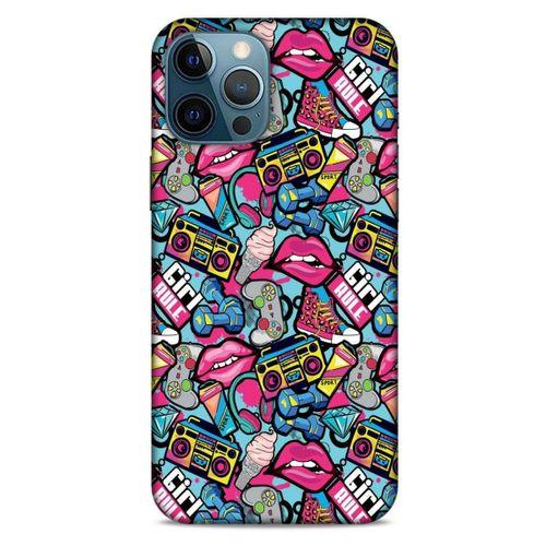 Retro (1) Desen Kılıfı Renkli Apple iPhone 12 Pro Max Kılıf