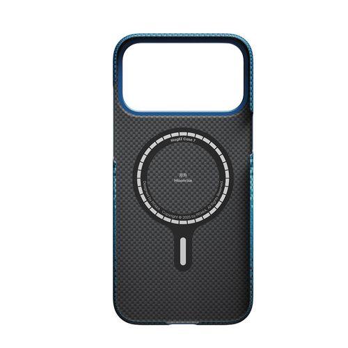 Apple iPhone 17 Pro Max Kılıf M-safe Şarj Özellikli Aramid Fiber Pitaka Tactile Woven Sunset-Moonrise Serisi Sunset Kapak