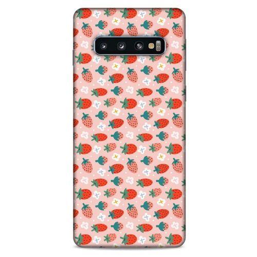 Frutix Çilek 01 Samsung Galaxy S10 Kılıf Desenli Silikon