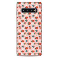 Frutix Çilek 01 Samsung Galaxy S10 Kılıf Desenli Silikon