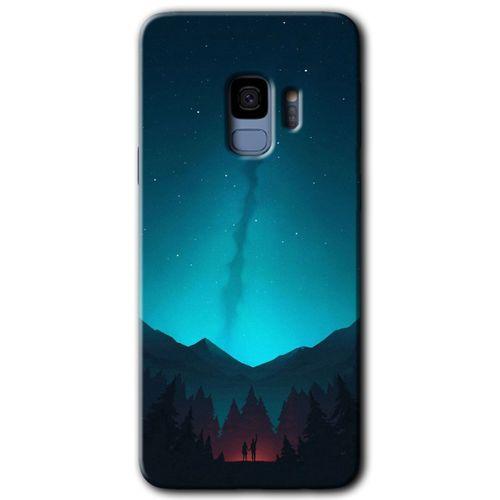 Galaxy S9 Kılıf HD Desen Baskılı Arka Kapak - Night Fores Mount + Kırılmaz Cam