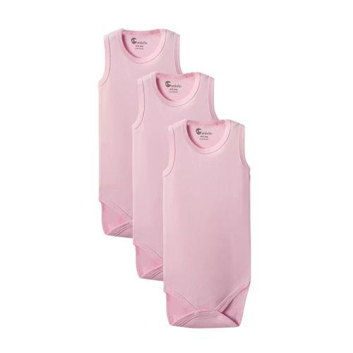 Pembe Askılı Body Zıbın 2-7 YAŞ Çocuklar İçin (3 ADET) Alttan Çıtçıtlı Özel Gereksinimli