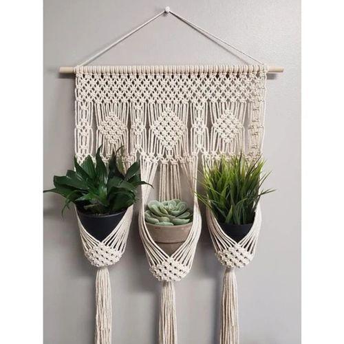 Üçlü Makrome Saksılık