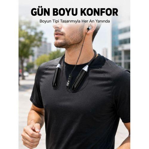 Boyun Tipi Bluetooth Kulaklık Kablosuz Mikrofonlu Uzun Kullanım Süreli Müzik Ve Telefon Görüşme Kulaklığı