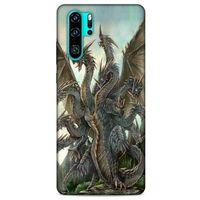 Huawei P30 Pro Kılıf Dragons (35) Fit Design Kılıf 9 Başlı Ejderha