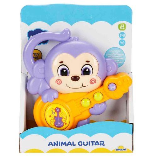 Sesli ve Işıklı Gitar Çalan Maymun