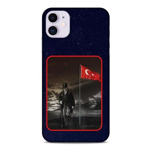 Apple Iphone 11 Kılıf Atatürk (40) Fit Silikon Kılıf Gece Yıldızlar