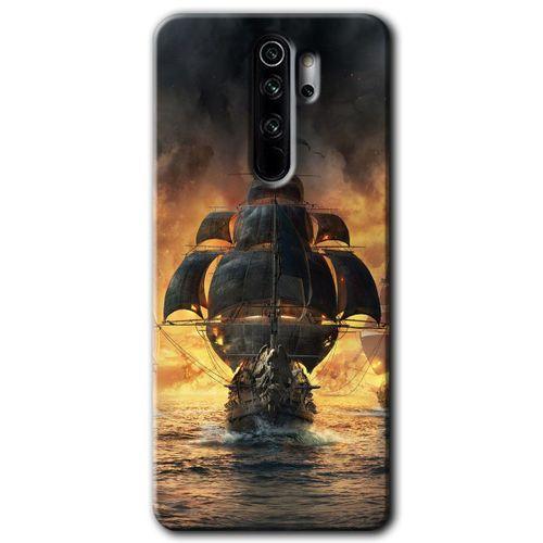 BeRa Aksesuar Xiaomi Redmi Note 8 Pro Kılıf Baskılı Kapak - Siyah İnci +Tam Kaplayan Mat Seramik