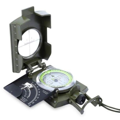 Prizmatik Suya Dayanıklı Işıltılı Pusula Ile Kılıfı Askeri Ordu Kamp Yürüyüş Seyahat Için Jeoloji Pusula