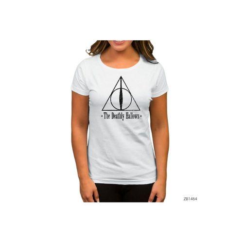 Harry Potter The Deatly Hallows Beyaz Kadın Tişört