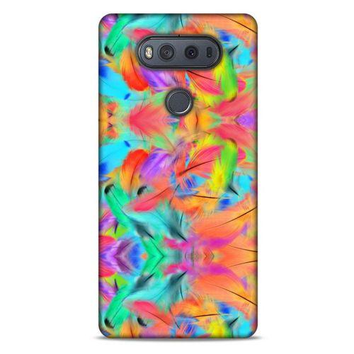 LG K61 Kılıf Desenli Özel Seri Tüyler (32) Soft Silikon Kılıf