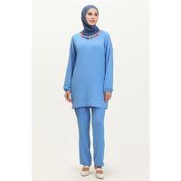 Candy Kolye Detaylı Tunik Pantolon İkili Takım - 71136.022 - Saks