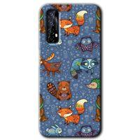 Realme 7 Kılıf HD Desen Baskılı Arka Kapak - Animals Funny