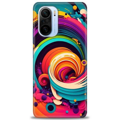 Xiaomi Poco F3 Kılıf HD Baskılı Kılıf - Renk Hortumu + Tam Ekran Koruyucu