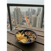 Gri Çerezlik Kase Seti Modern Bölmeli Sunum Tasarımı