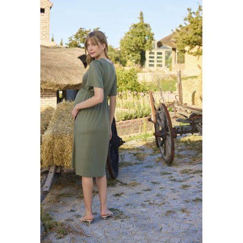 Dantelli Önü Düğmeli Hamile Lohusa Gecelik