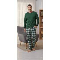 Pijalüx Tek Alt Ekose Kalın Poplin Ev Pantalonu