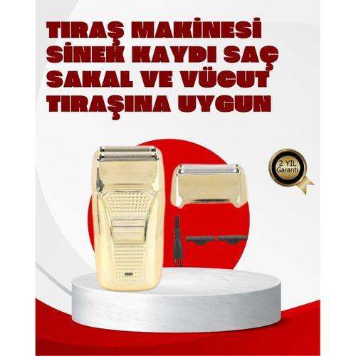 Erkek Saç Sakal Tıraş Makinesi Kablolu Altın Renk Dayanıklı