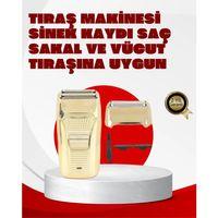 Erkek Saç Sakal Tıraş Makinesi Kablolu Altın Renk Dayanıklı