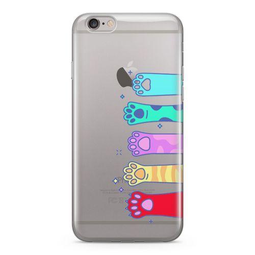 Apple iPhone 6 Plus - 6S Plus Kılıf Renkli Patiler Arka Kapak Koruma Desenli Full Koruyucu