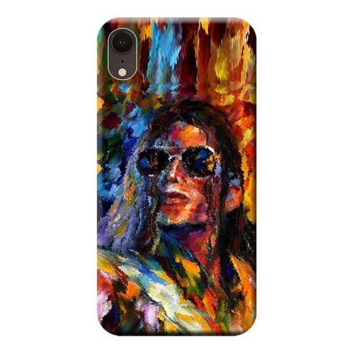 iPhone XR Kılıf Renkli Michael Jackson Baskılı Esnek TPU Silikon