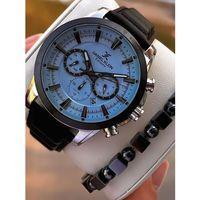 Daniel Klein Erkek Kol Saati 30 Metre Suya Dayanıklı Deri Kayış Kordon + Bileklik Hediyeli VS.BLKT.0670