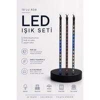 Rgb Led Dış Ve İç Mekan Süsleme Işığı 10 Çubuklu Şerit