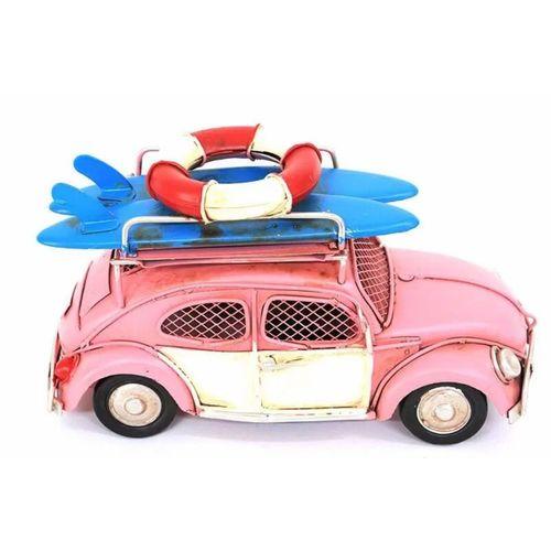 Dekoratif Metal Araba Çerçeveli ve Kumbaralı Biblo Hediyelik