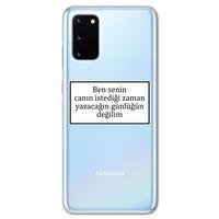 Galaxy S20 Kılıf HD Yazı Baskılı Silikon Arka Kapak - Yazı 10