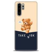 Huawei P30 Pro Kılıf HD Baskılı Kılıf - Take Risk + Tam Ekran Koruyucu