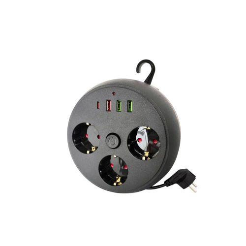 Akım Korumalı Priz Usb Ve Type C Girişli 3lü Priz 2 Metre Kablo Dayanıklı
