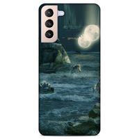 Lopard Samsung Galaxy S21 Plus Uyumlu Kılıf Manipülasyon ☻ (13) Silikon Kap Baskılı