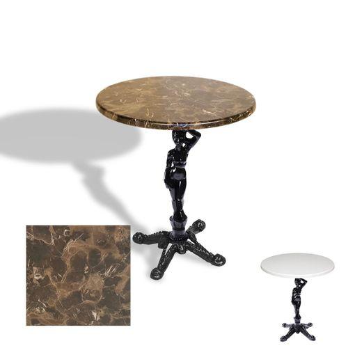 Dockers Çipa 1003 Döküm Ayak Yuvarlak Masa Çap 70cm - (Werzalit, Wermodin ve Allzalit Tabla) - Karacabey Mermer