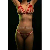 Lastik Harness Sütyen Külot Takım - Brf555