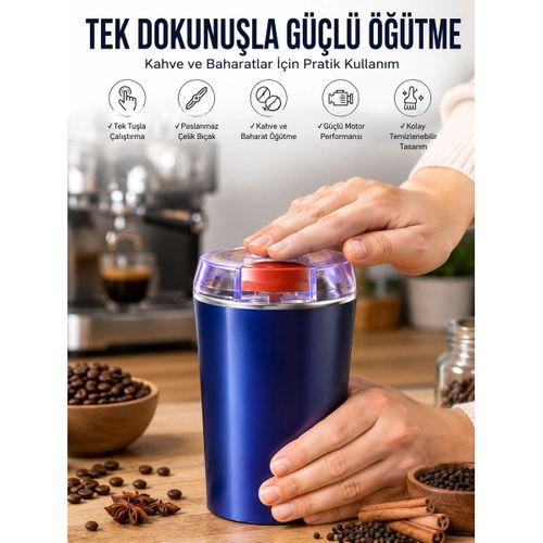 Taşınabilir Kahve & Baharat Öğütücü, Kolay Temizlenebilir Ve Uzun Ömürlü Paslanmaz Çelik