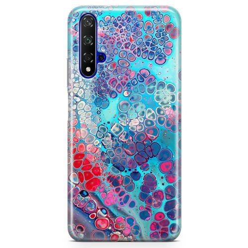 Honor View 20 Kılıf Mermer Bubbles Arka Kapak Koruma Desenli Full Koruyucu