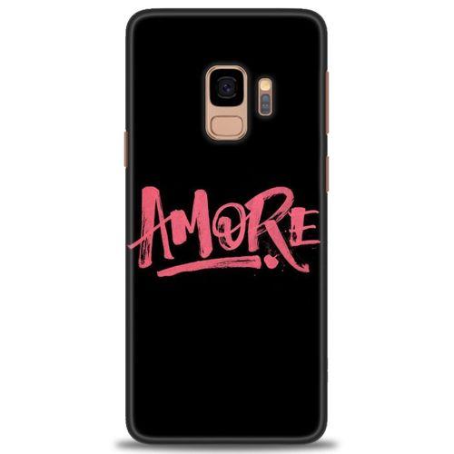 Samsung Galaxy S9 Kılıf HD Baskılı Kılıf - Amore + Tam Ekran Koruyucu