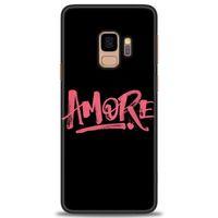 Samsung Galaxy S9 Kılıf HD Baskılı Kılıf - Amore + Tam Ekran Koruyucu