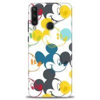 Huawei Y6P Kılıf HD Baskılı Kılıf - Renkli Mickey Mouse + Tam Ekran Koruyucu