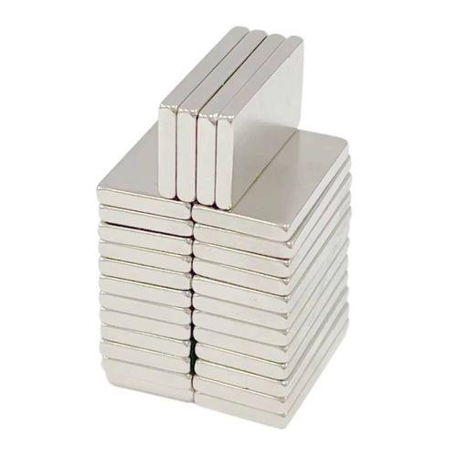 2 Adet 20x10x2 Mm Neodyum Mıknatıs Köşeli Magnet N35 Nikel Kaplama Güçlü Kaliteli Dayanıklı