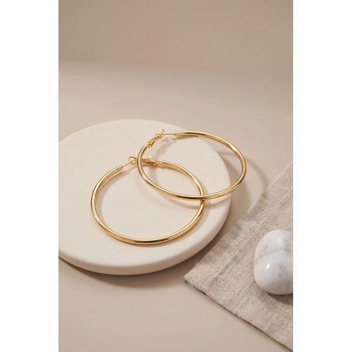316L Çelik Gold Renk 46 mm Halka Küpe