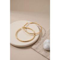 316L Çelik Gold Renk 46 mm Halka Küpe