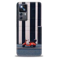 Xiaomi Mi 12T Kılıf HD Baskılı Kılıf - Kırmızı Motor + Tam Ekran Koruyucu